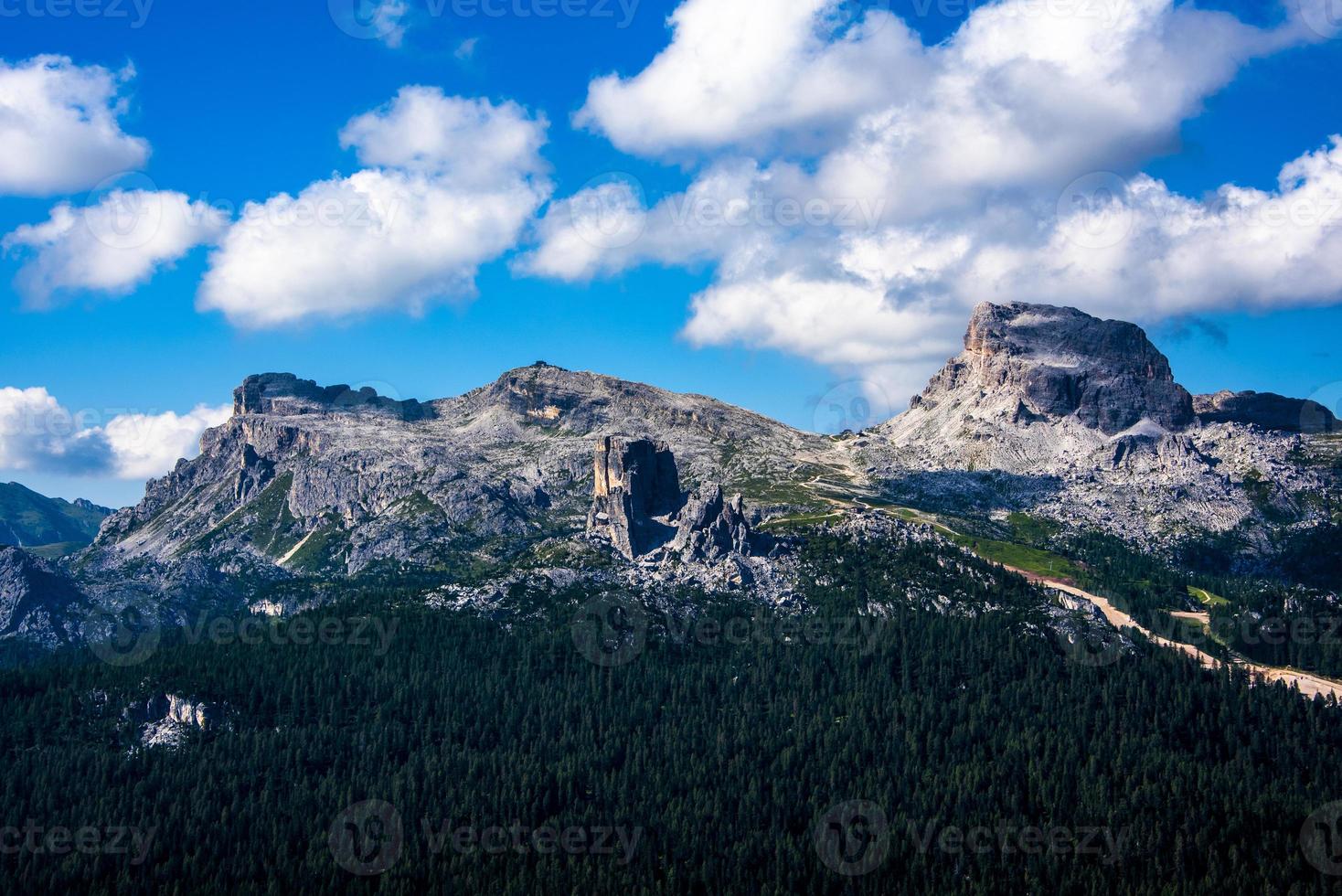 Clouds above mountains photo