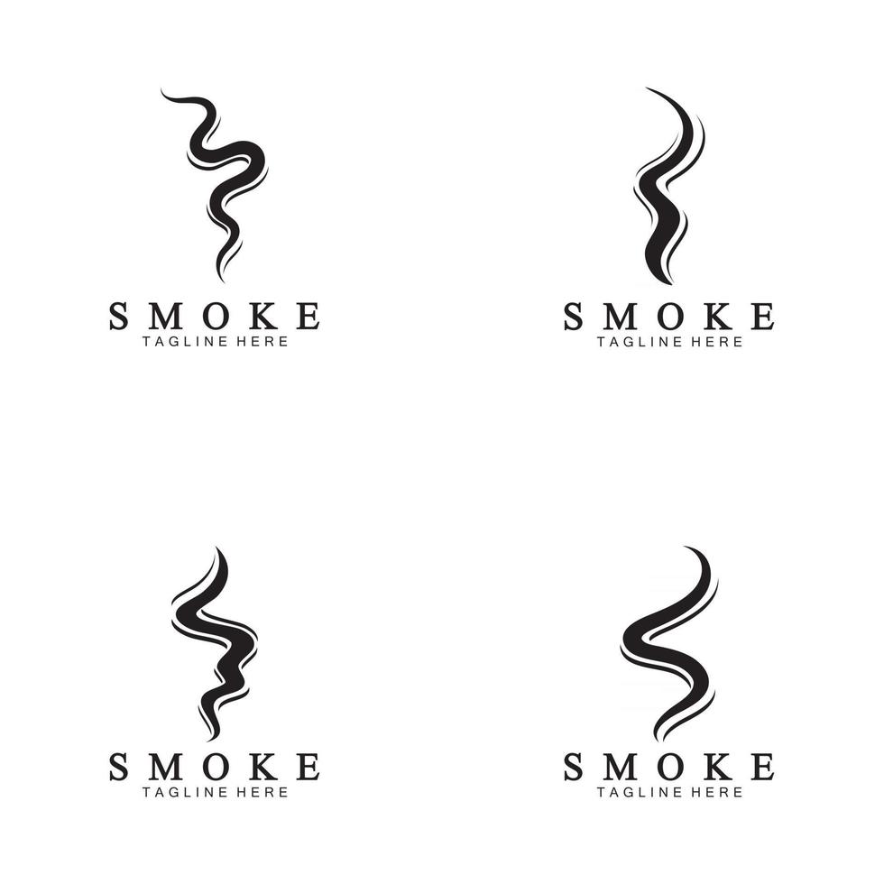 Smoke steam icon logo illustration vector