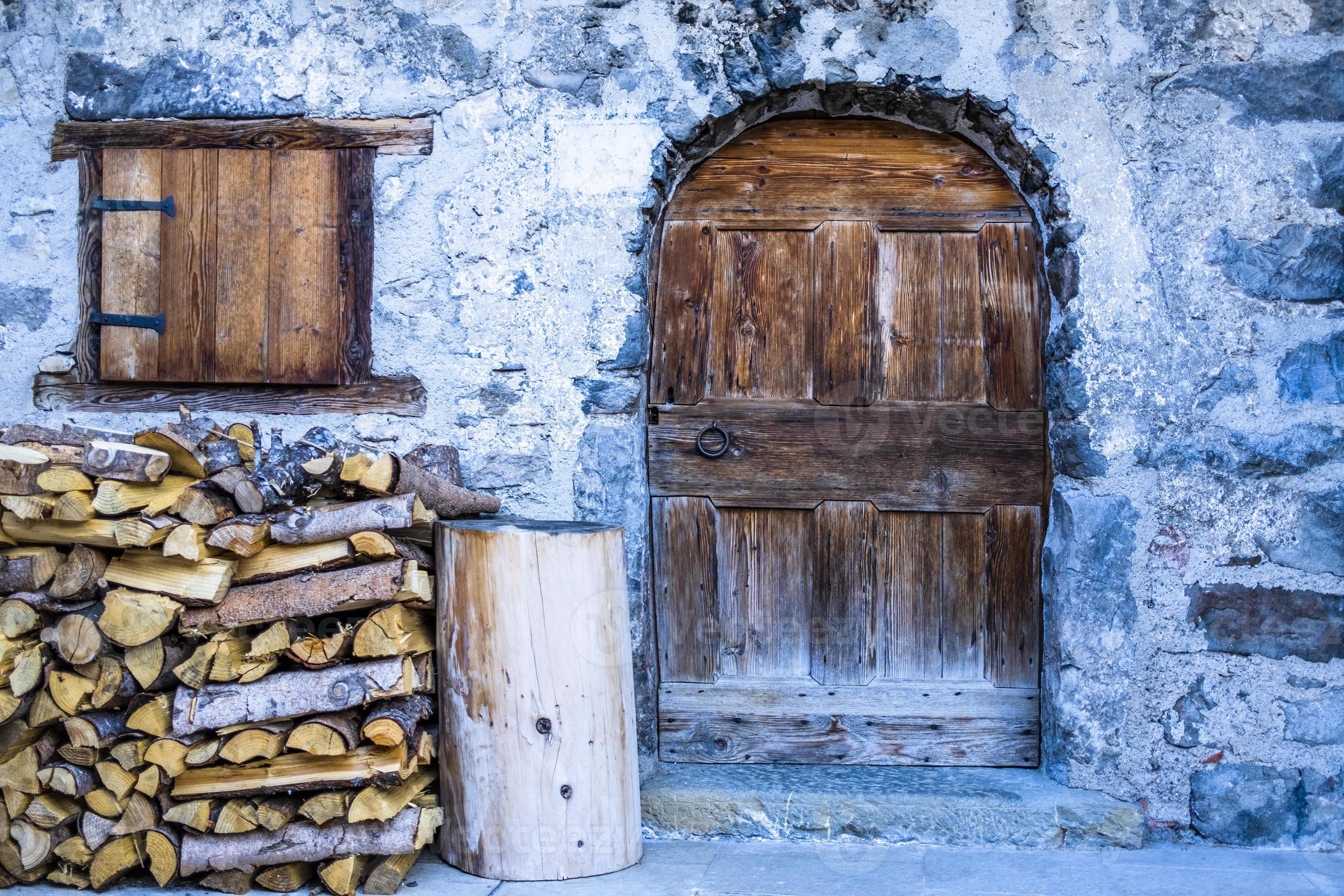 Rustic Wood Door Background