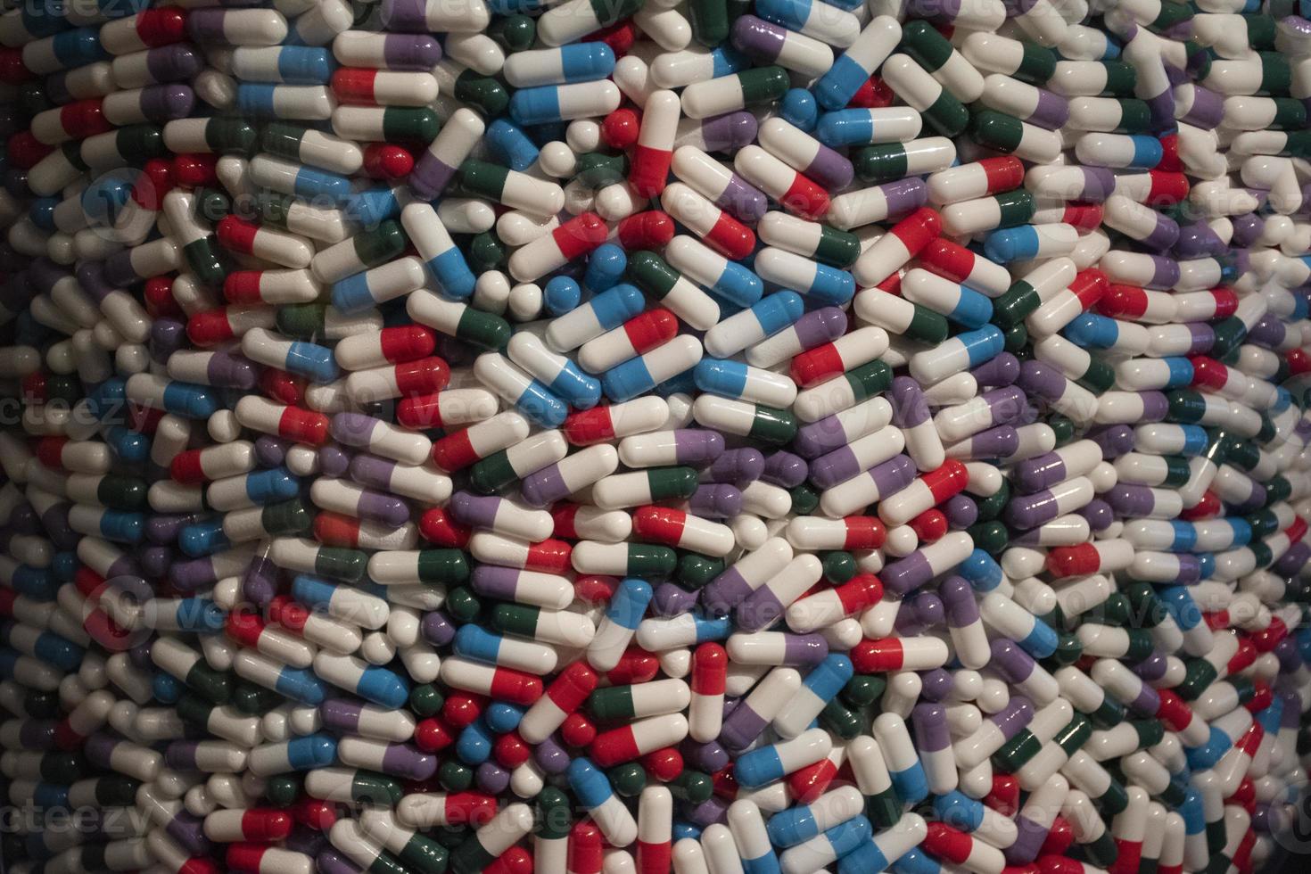 Many colorful pills photo