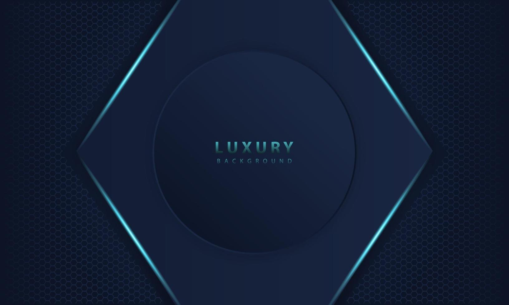 abstract dark blue frame luxury design concept innovation background vector