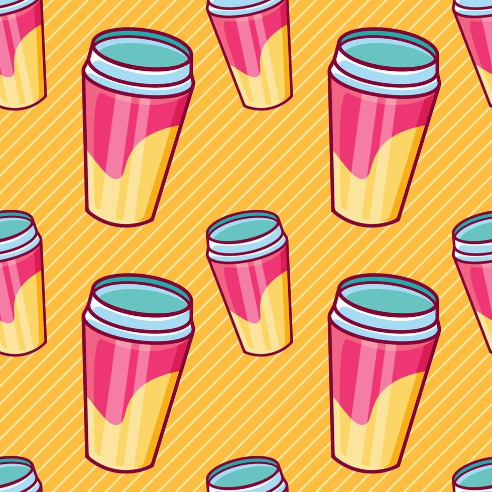 tumbler seamless pattern illustration vector