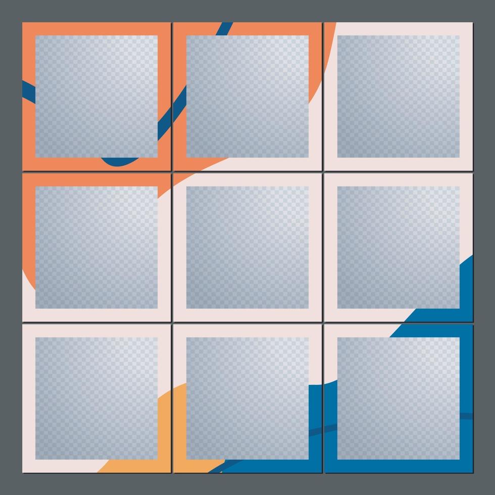 Social media post templates to beautify your posts on social media vector