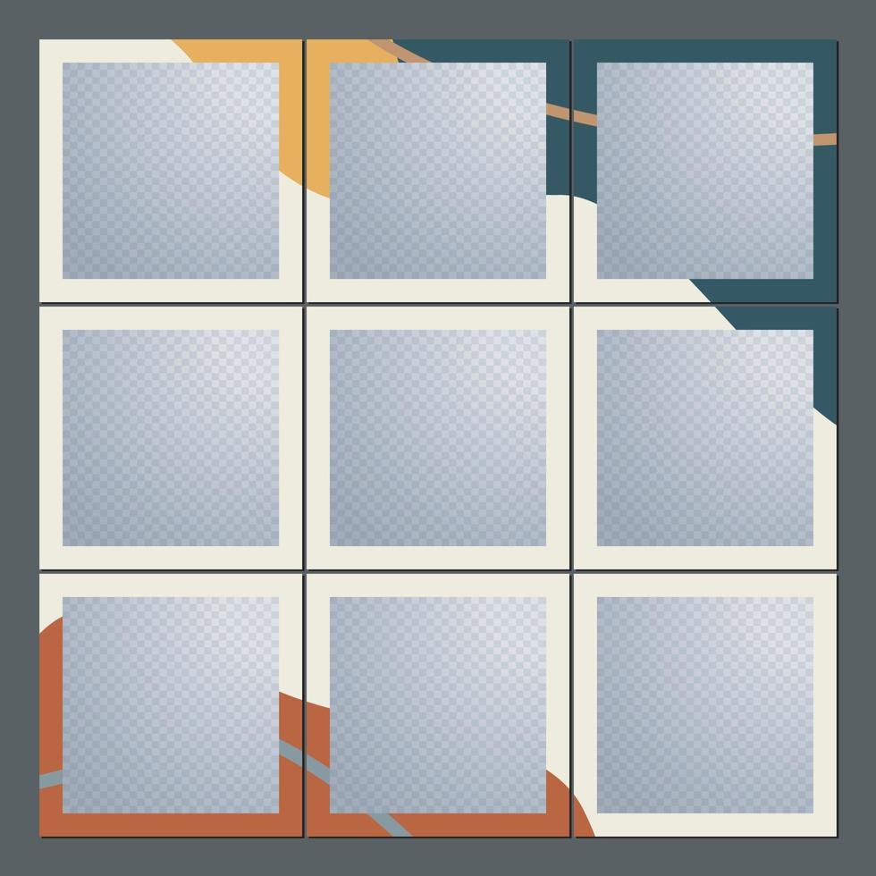 Social media post templates to beautify your posts on social media vector