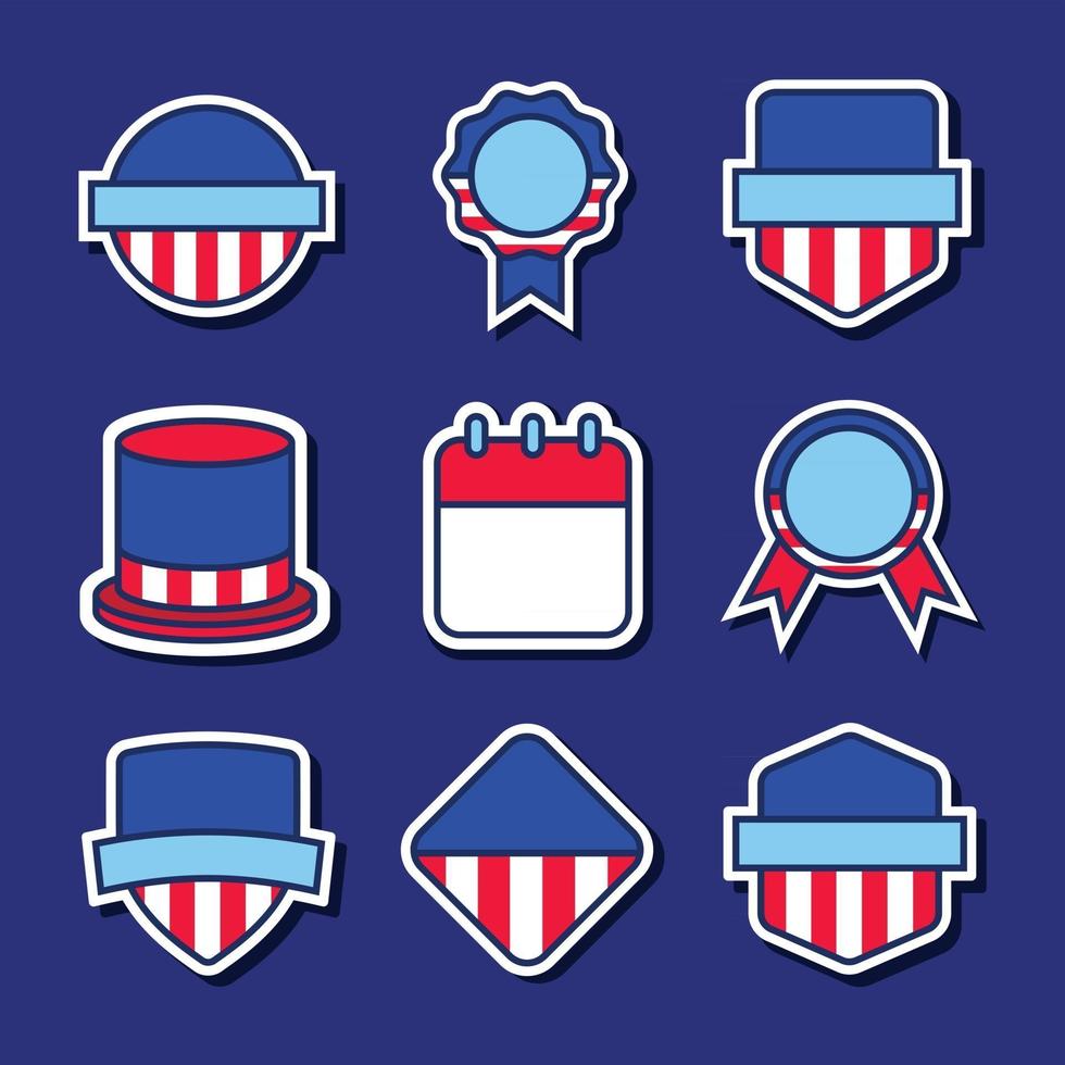 America Badge Concept for 4th July Independence Day vector