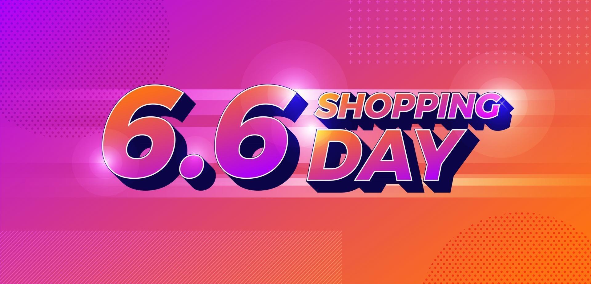 Flat design concept 6 6 global shopping day vector