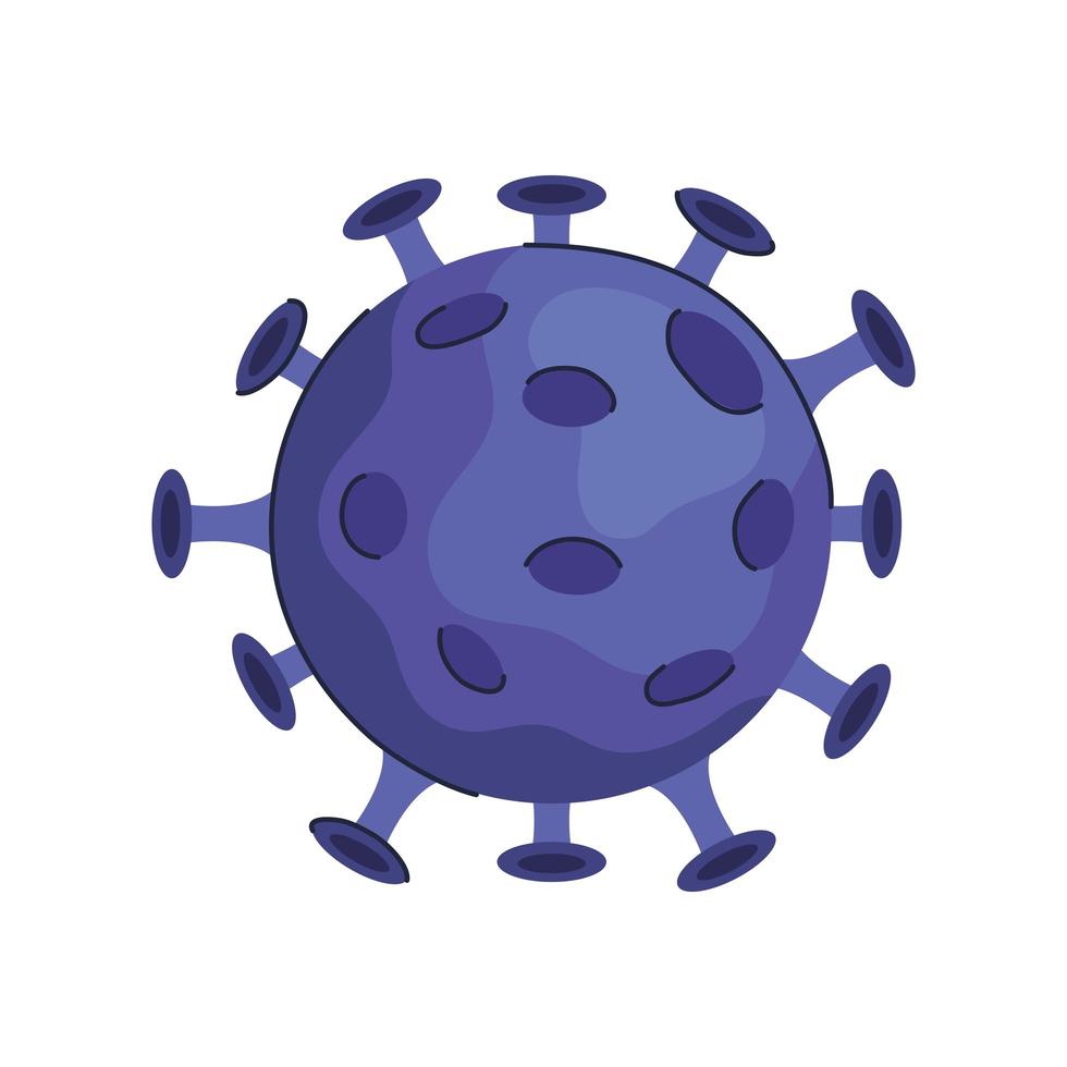 covid19 virus particle isolated icon vector