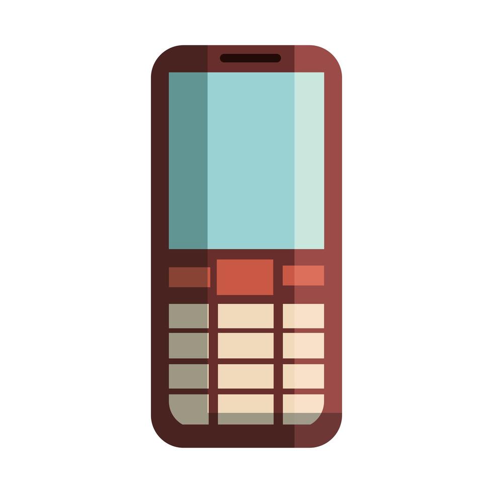 retro cellphone device isolated icon vector