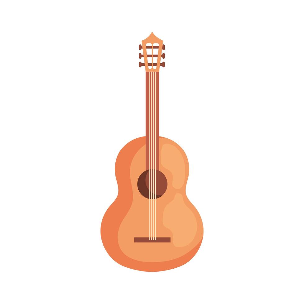 Instrumento de guitarra musical icono aislado vector