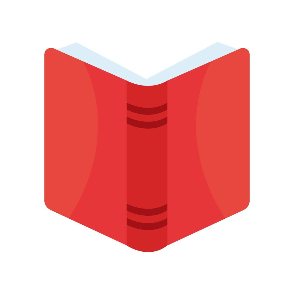 icono de educación abierta del libro de texto de la biblioteca vector