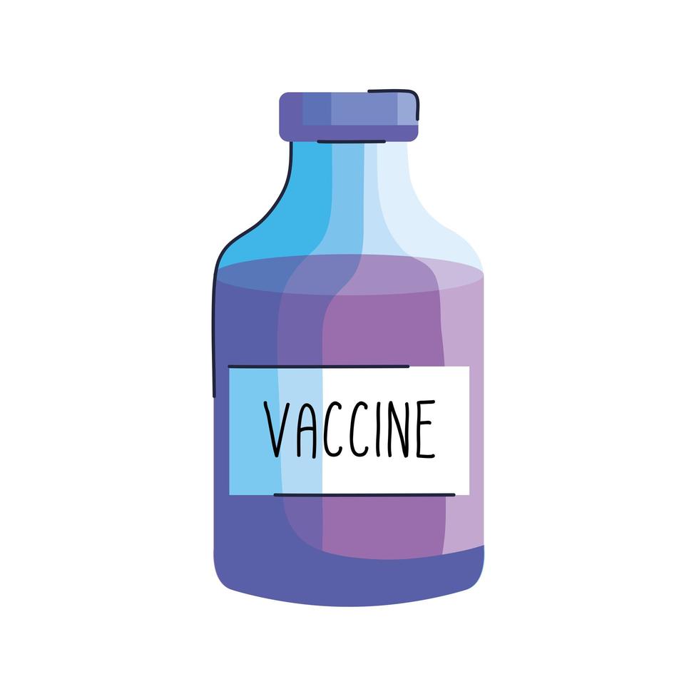 vaccine vial bottle covid19 icon vector