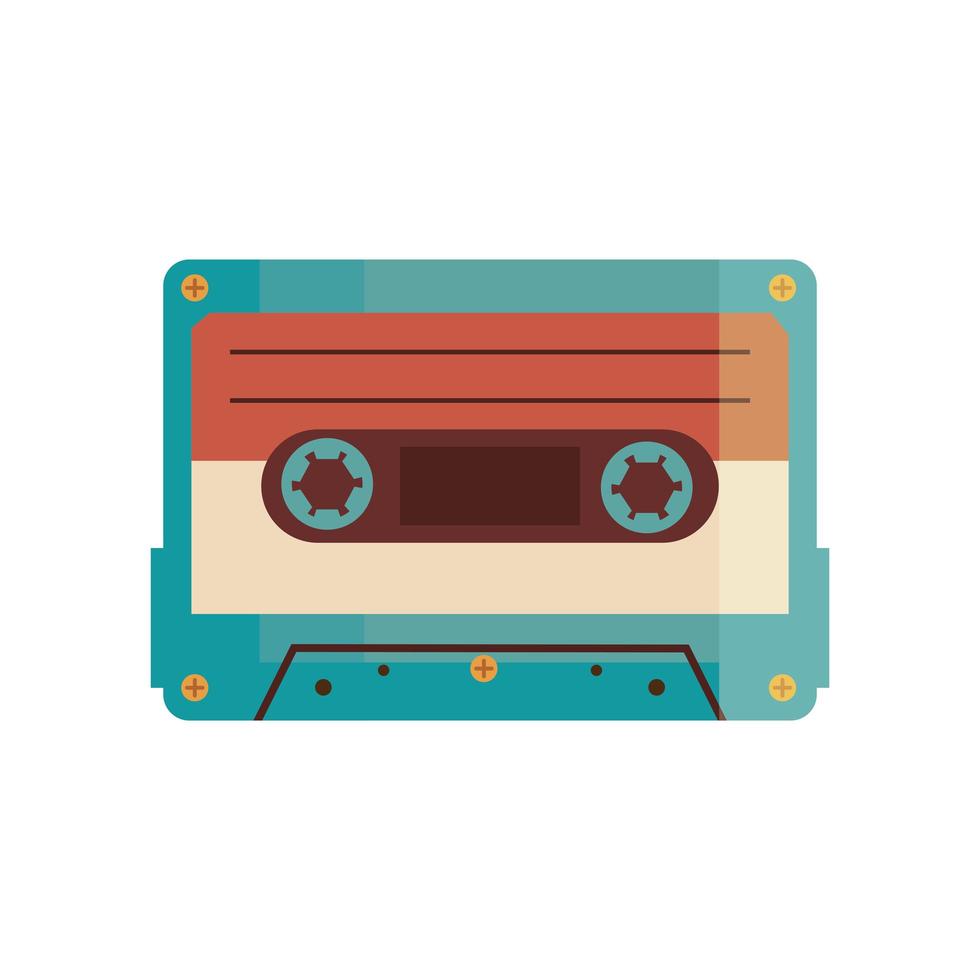 antiguo icono de dispositivo de cassette retro vector