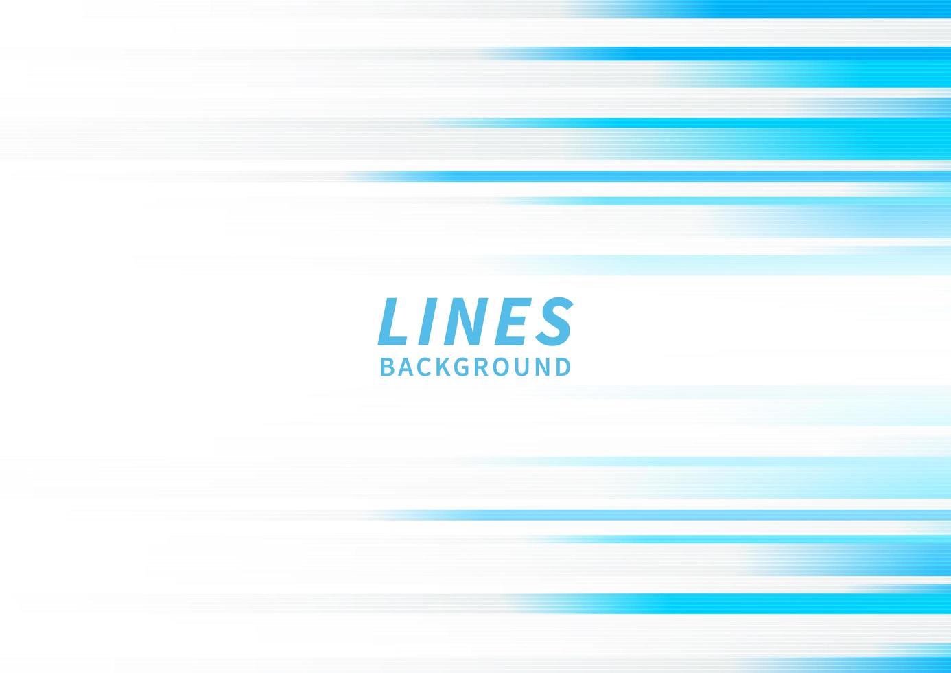 Abstract horizontal light blue stripe lines on white background vector