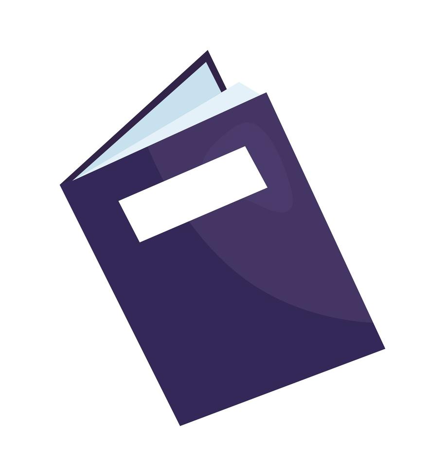 open library textbook, educational icon vector