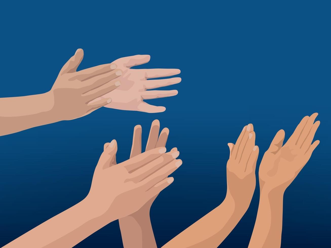Clapping Hands on illustration graphic vector