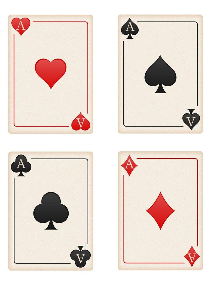 Ilustración de vector de stock de ace de tarjetas de casino aislado sobre fondo blanco