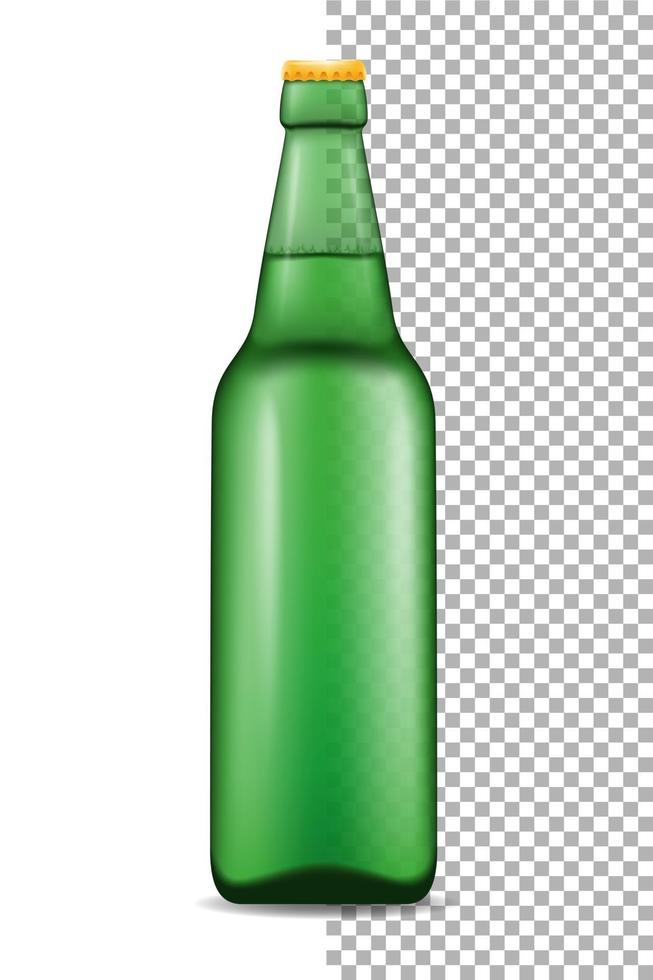 bottle for beer transparent stock vector illustration isolated on white background