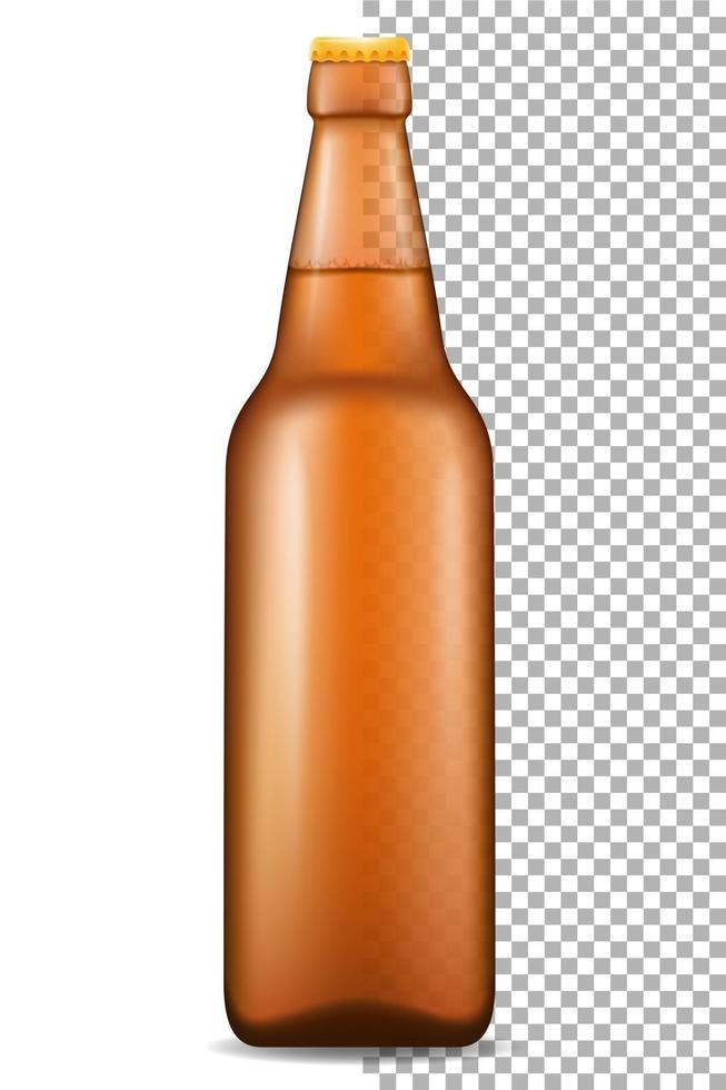 bottle for beer transparent stock vector illustration isolated on white background