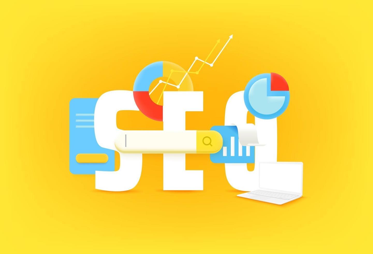 SEO optimization concept vector