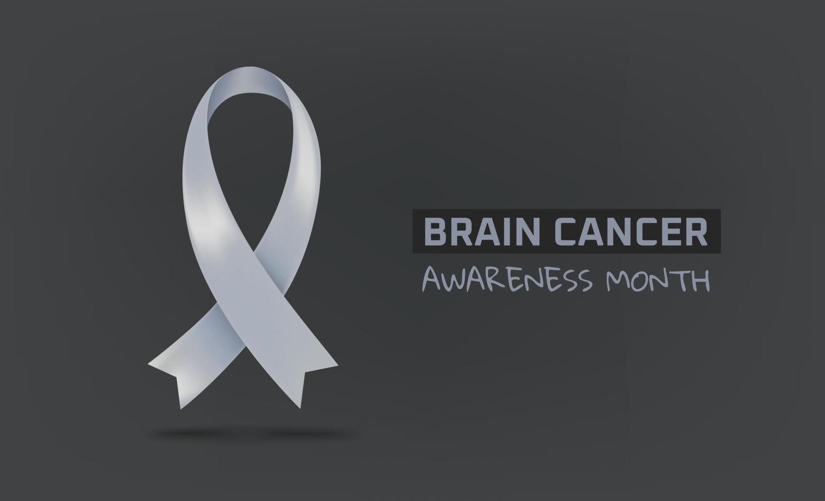 símbolo del mes de concientización sobre el cáncer de cerebro vector