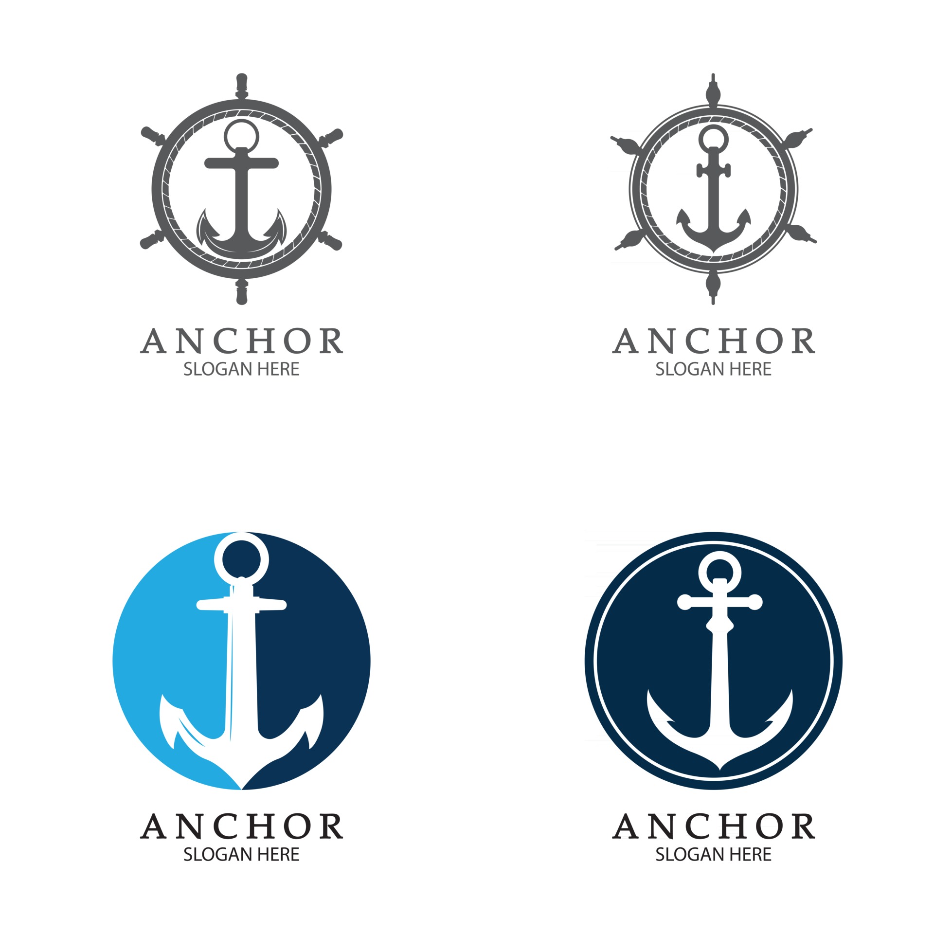 Anchor Logo Design Vector 2490862 Vector Art at Vecteezy