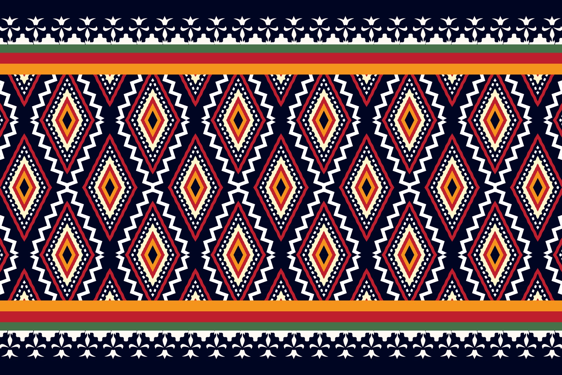 Geometric ethnic oriental seamless pattern traditional design for ...