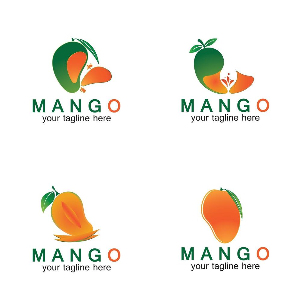 Mango fruit logo vector illustration