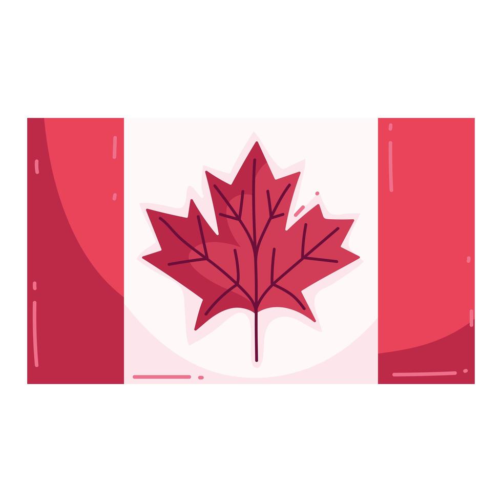 canadá, bandera, nación vector
