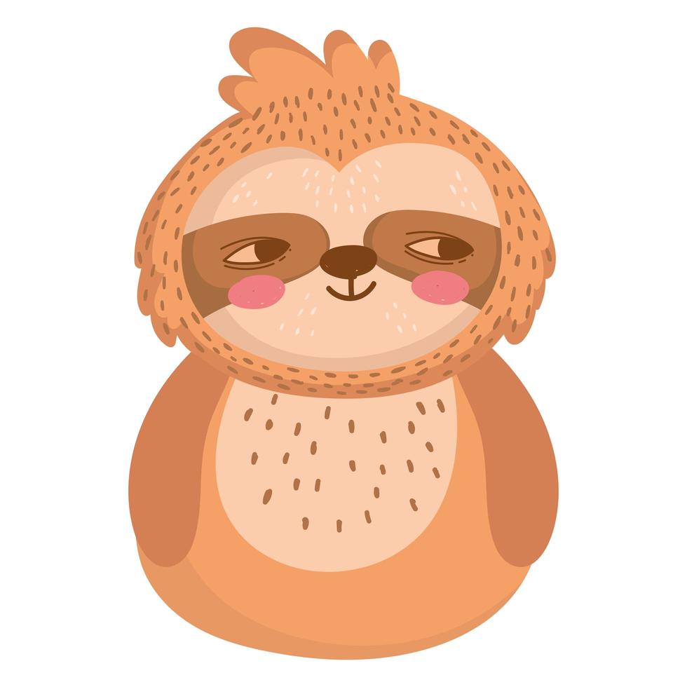 sloth animal cartoon vector