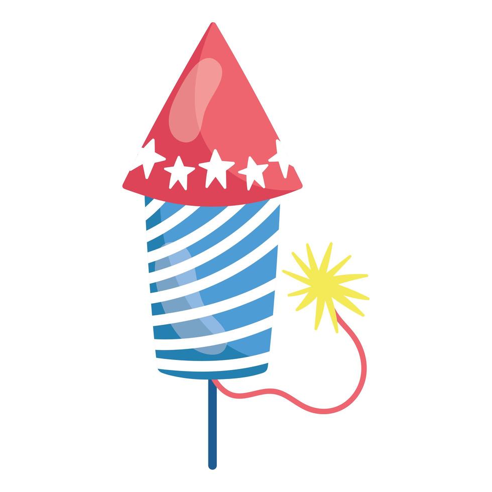 firework rocket celebration vector