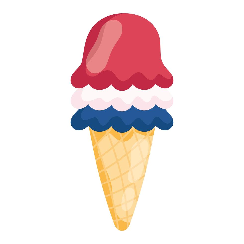 cucurucho de helado vector