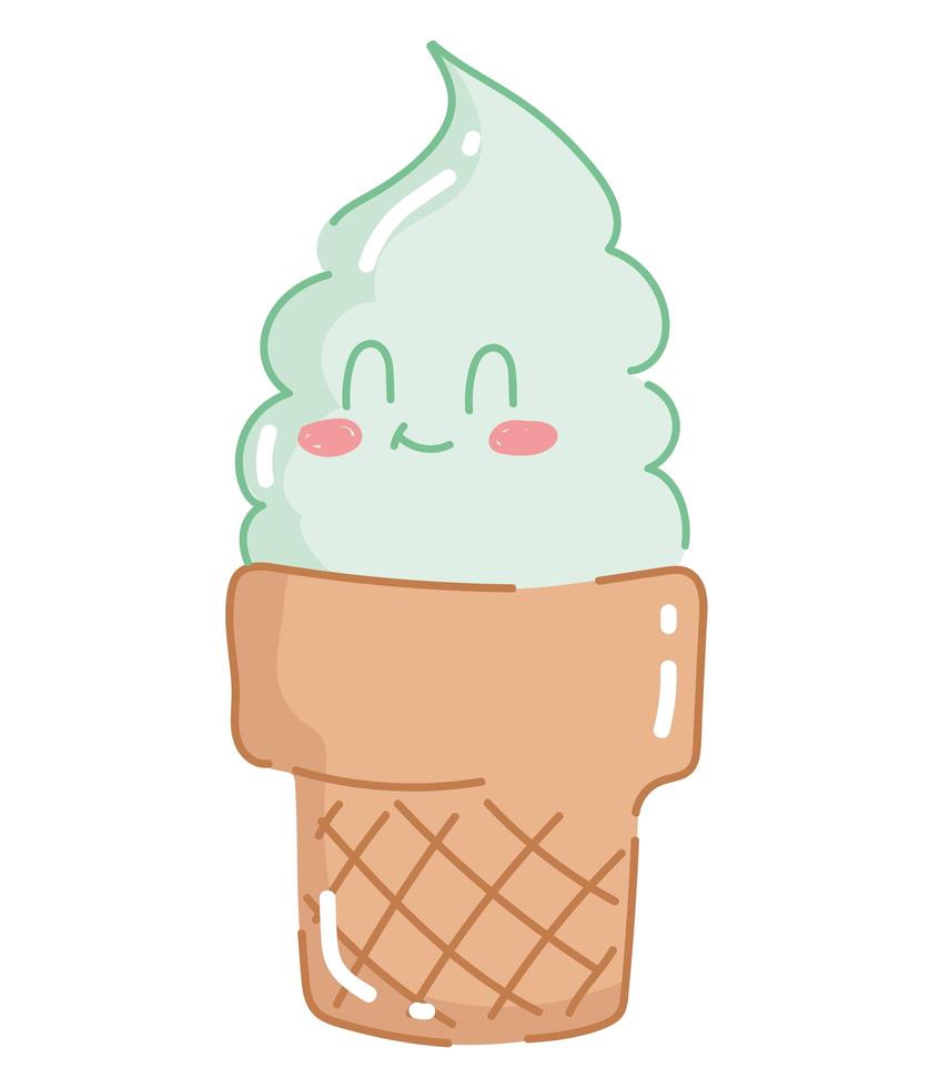 ice cream cute cartoon vector