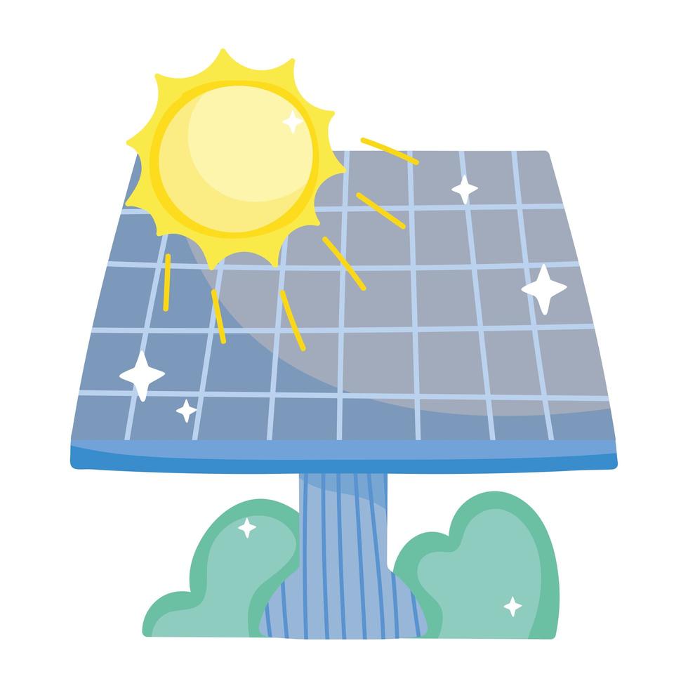 green energy solar panel vector