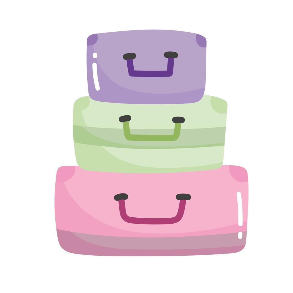 stack of suitcases vector