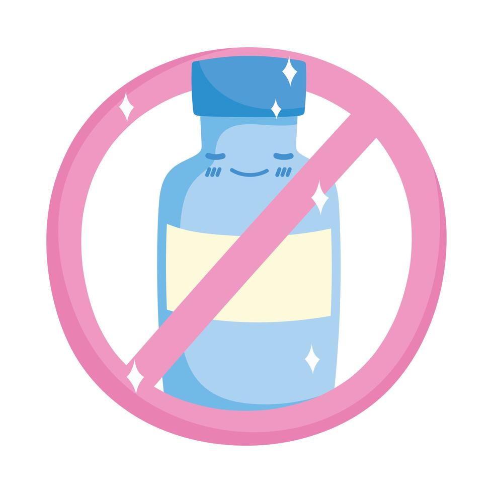 no plastic bottle vector