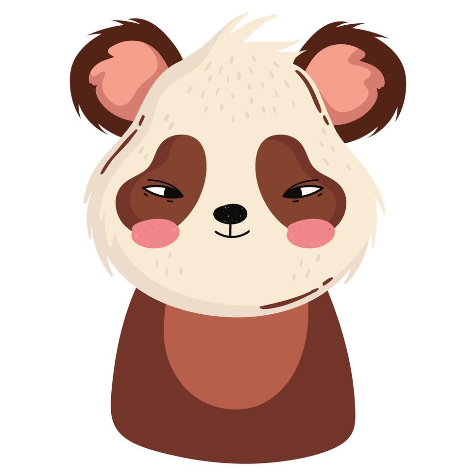 panda bear animal cartoon vector