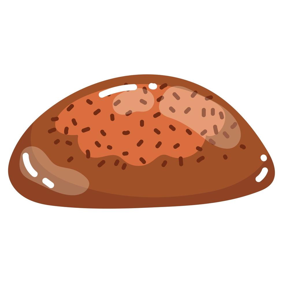 pan integral de panadería vector