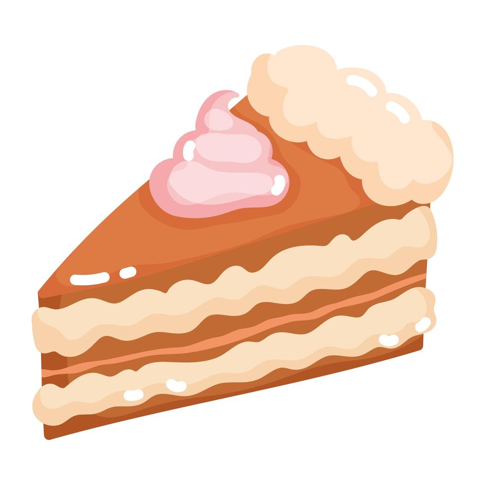 pastel de rebanada de panadería vector