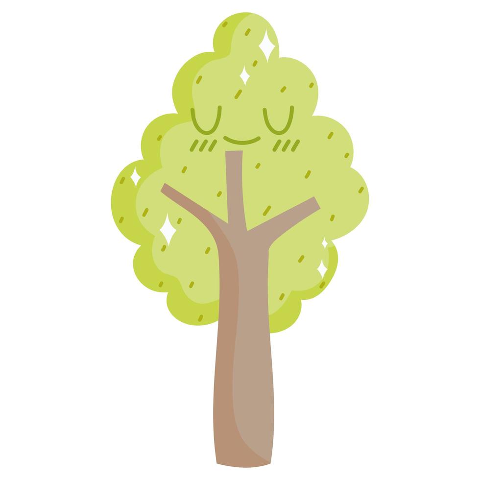 cute tree cartoon vector