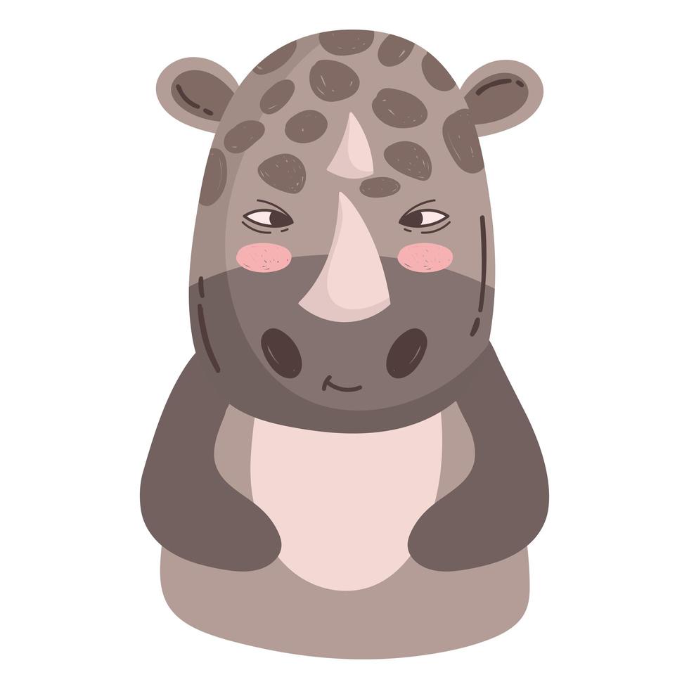 dibujos animados de animales rinocerontes vector