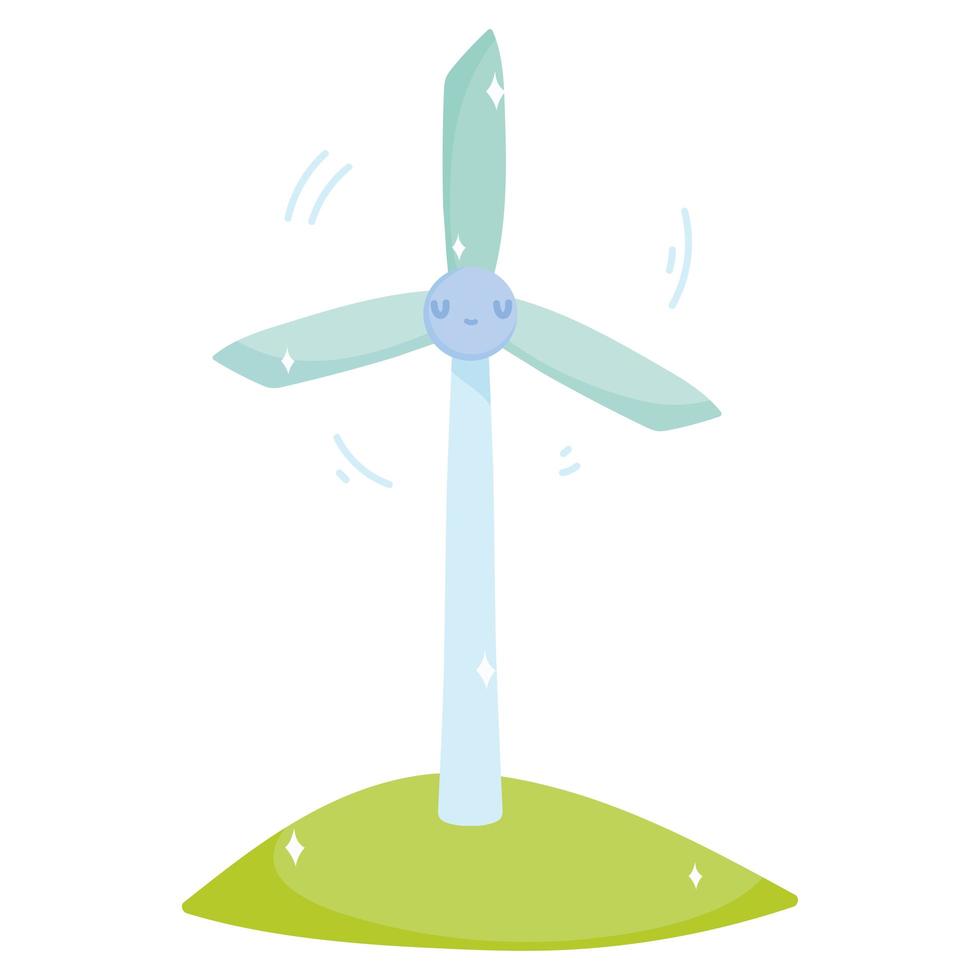 ecology renewable windmill vector