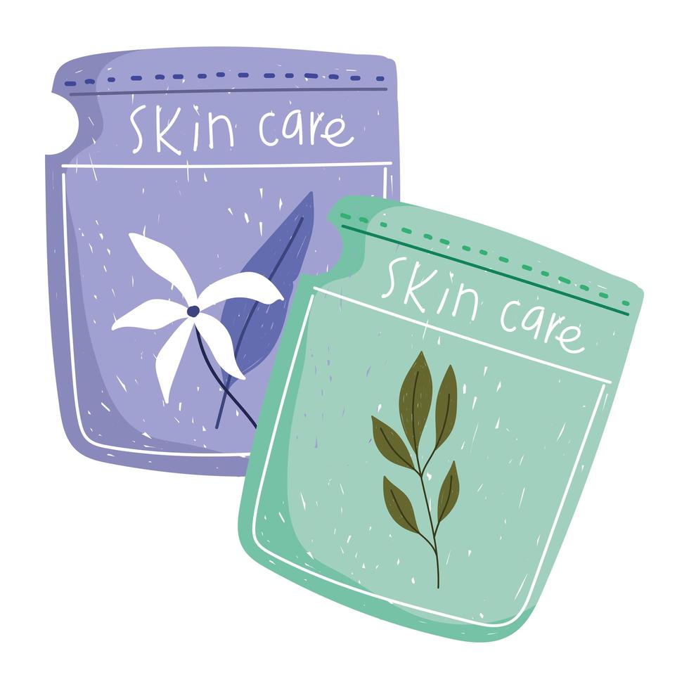 facial mask sachet vector