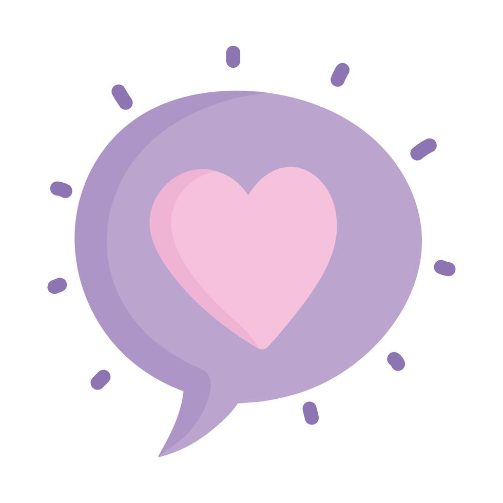 speech bubble heart vector