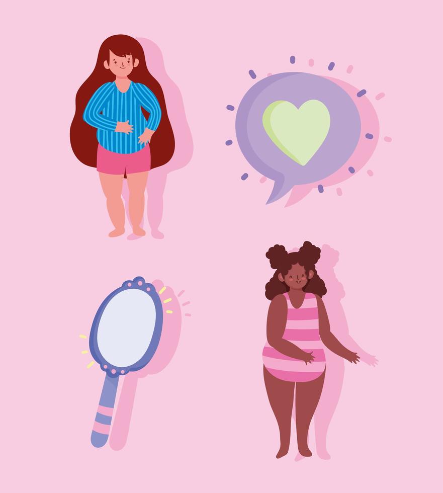 self acceptance girls vector