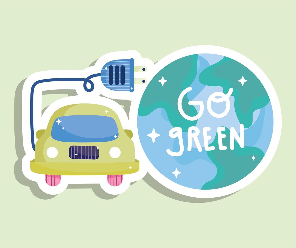 go green energy vector