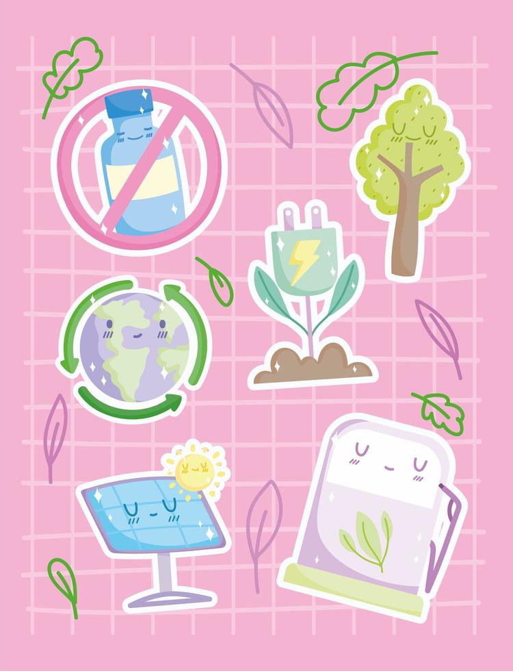 ecology cartoon cute vector