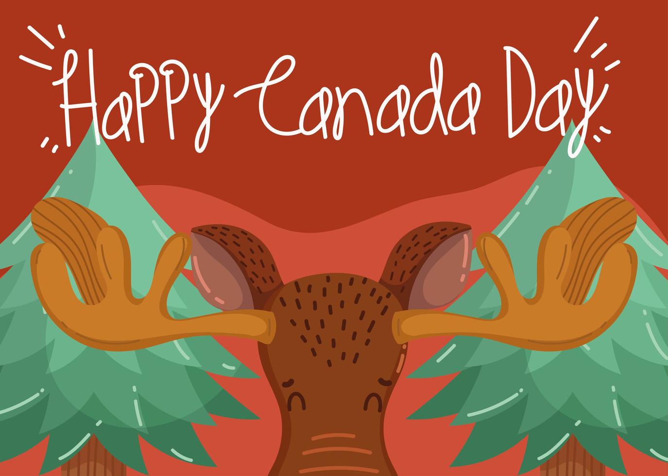 tarjeta del día de canadá vector