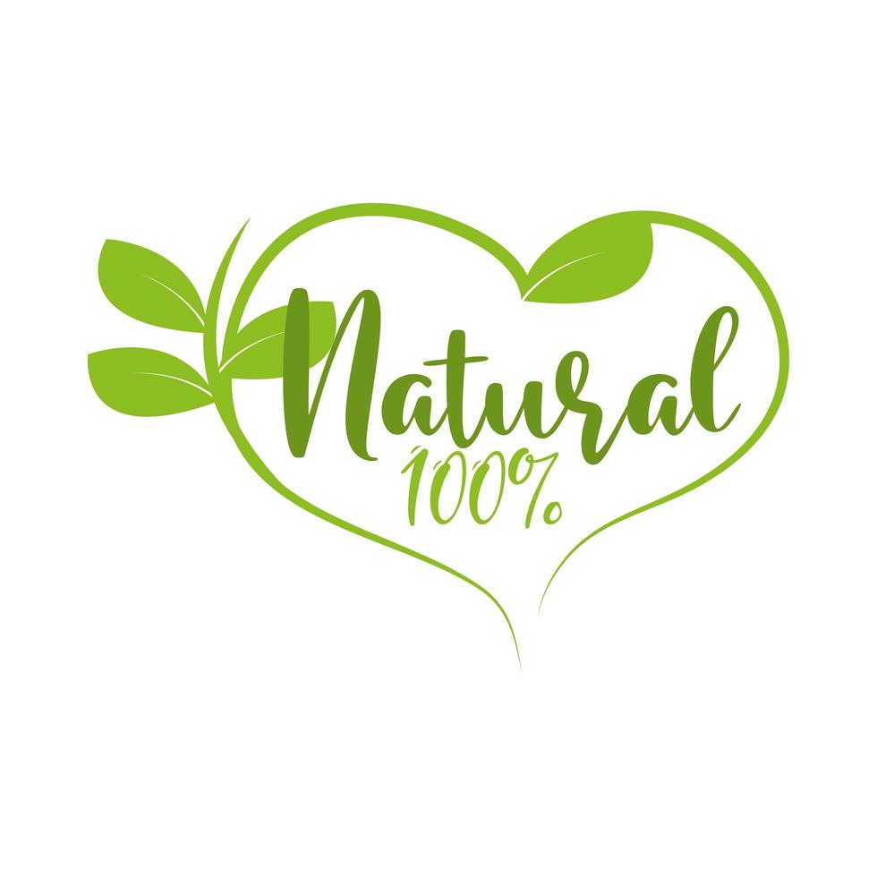 natural food heart vector