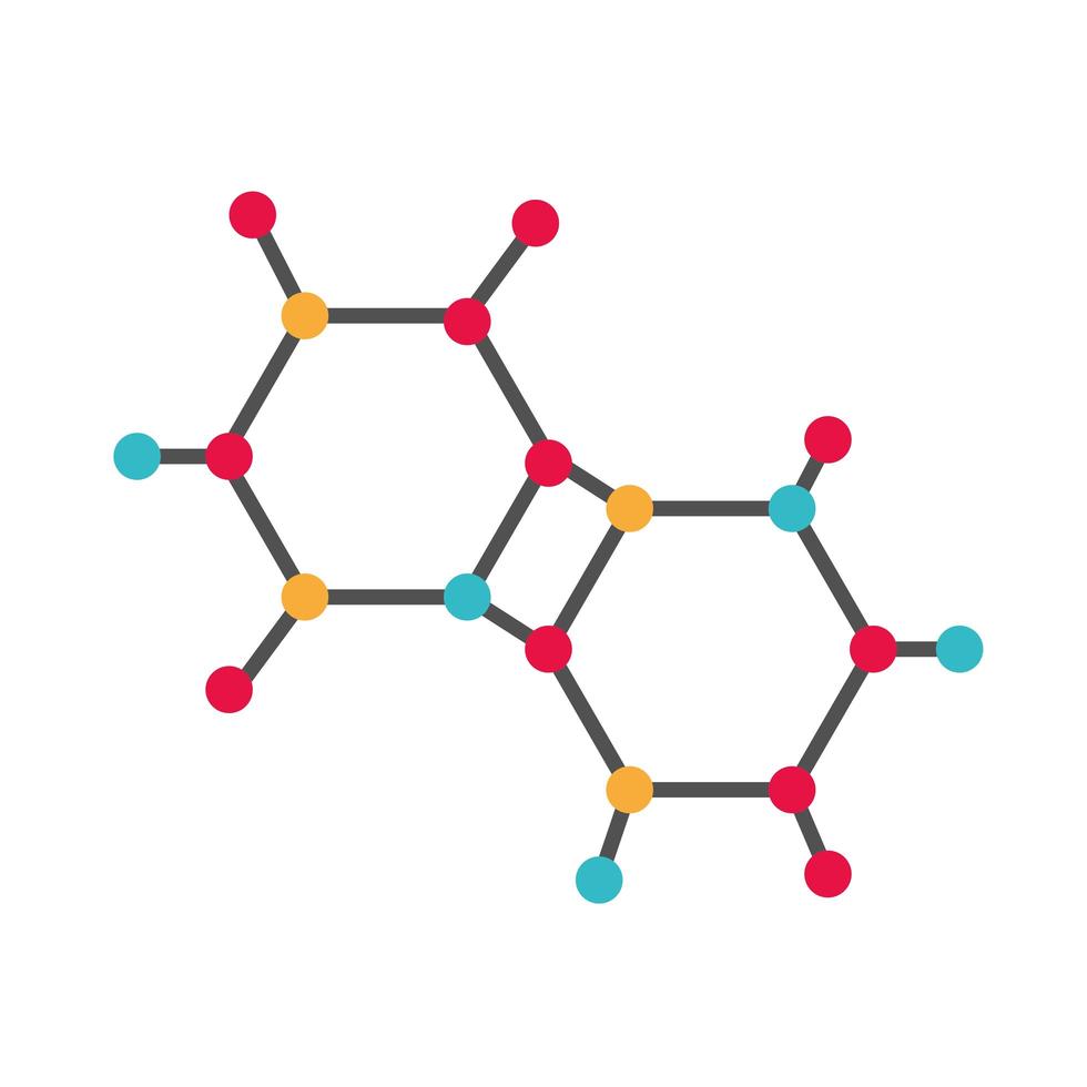 estructura de la molécula de ciencia vector