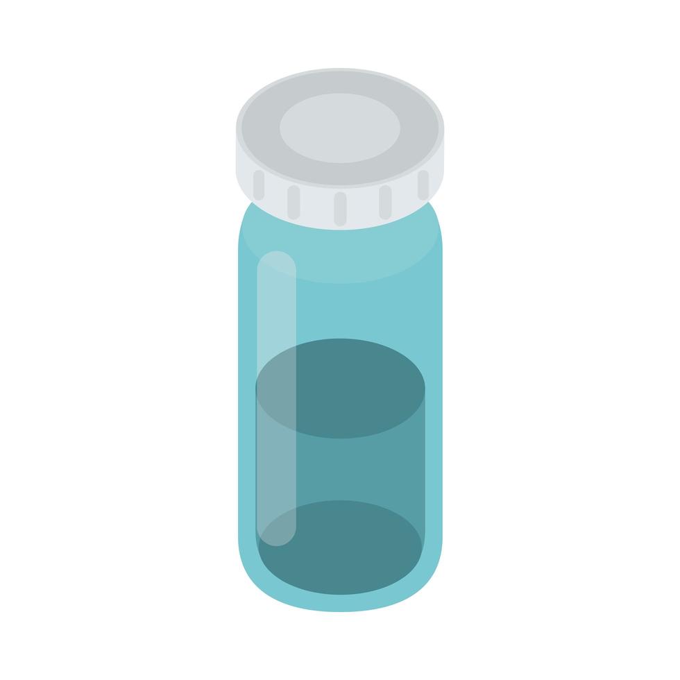 glass medicine vial isometric vector